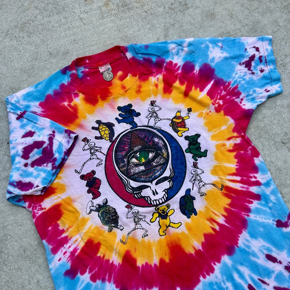 Vintage Grateful Dead T Shirt XL Tie Dye Tour 94 Single Stitch Eye of Providence